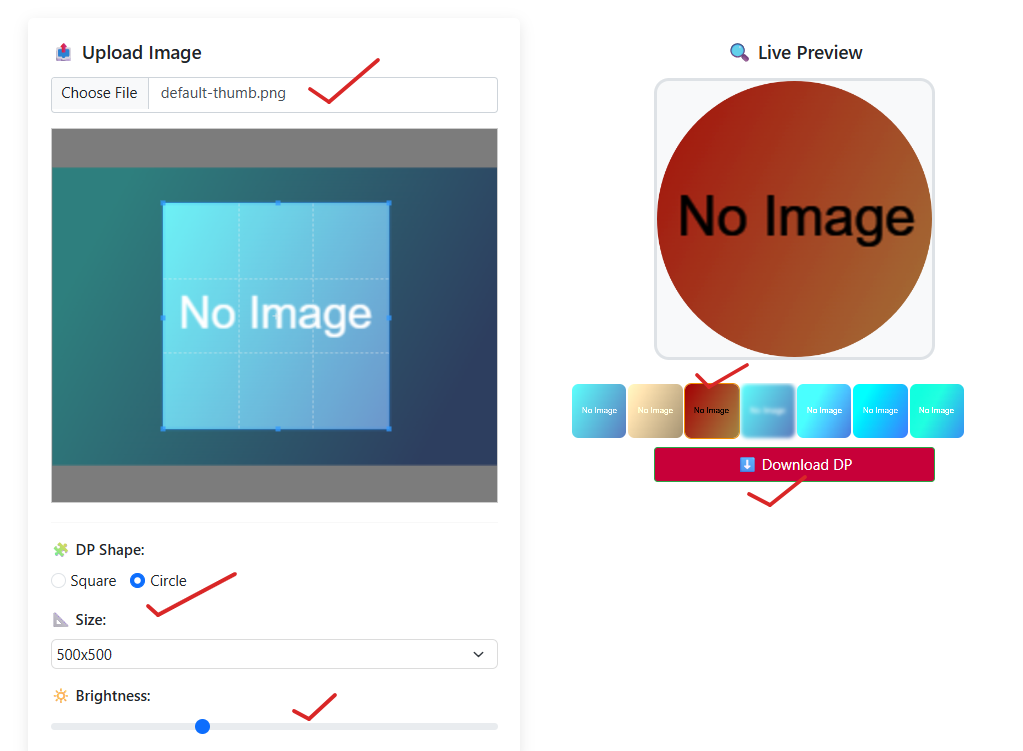 Free Online DP Maker : Create Your Perfect Display Picture with Live Preview